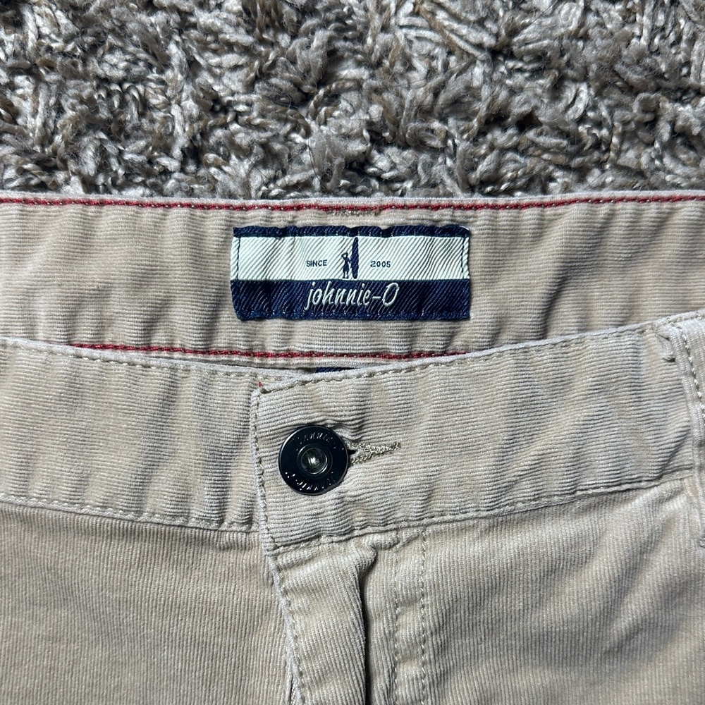 johnnie-O HARKERS Men's Khaki Corduroy Pants in size 35x32 - Picture 2 of 9